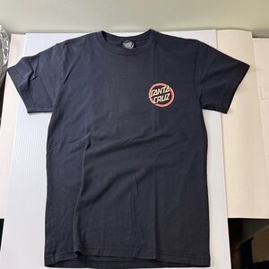 Santa Cruz Skateboards Black Tee with Red Logo